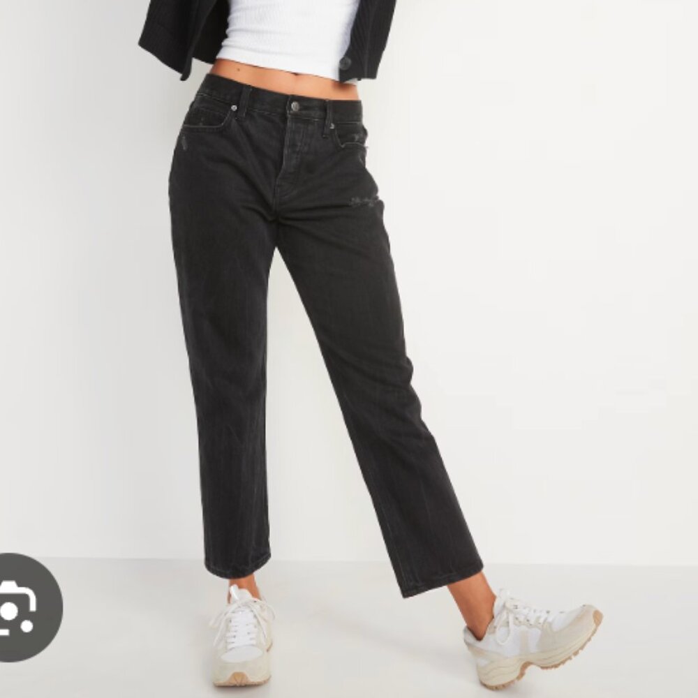 Old Navy 18‎ High-Waisted Slouchy Straight Jeans